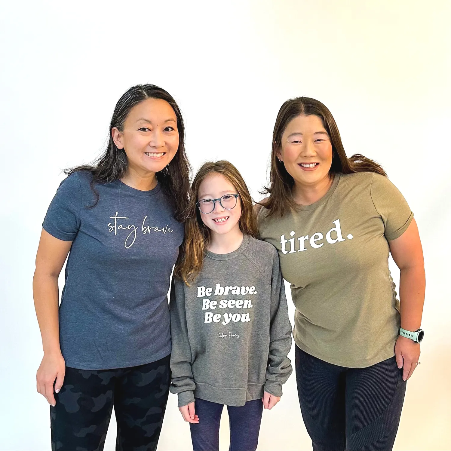 Be Brave Youth Sweatshirt – Gray and Pink